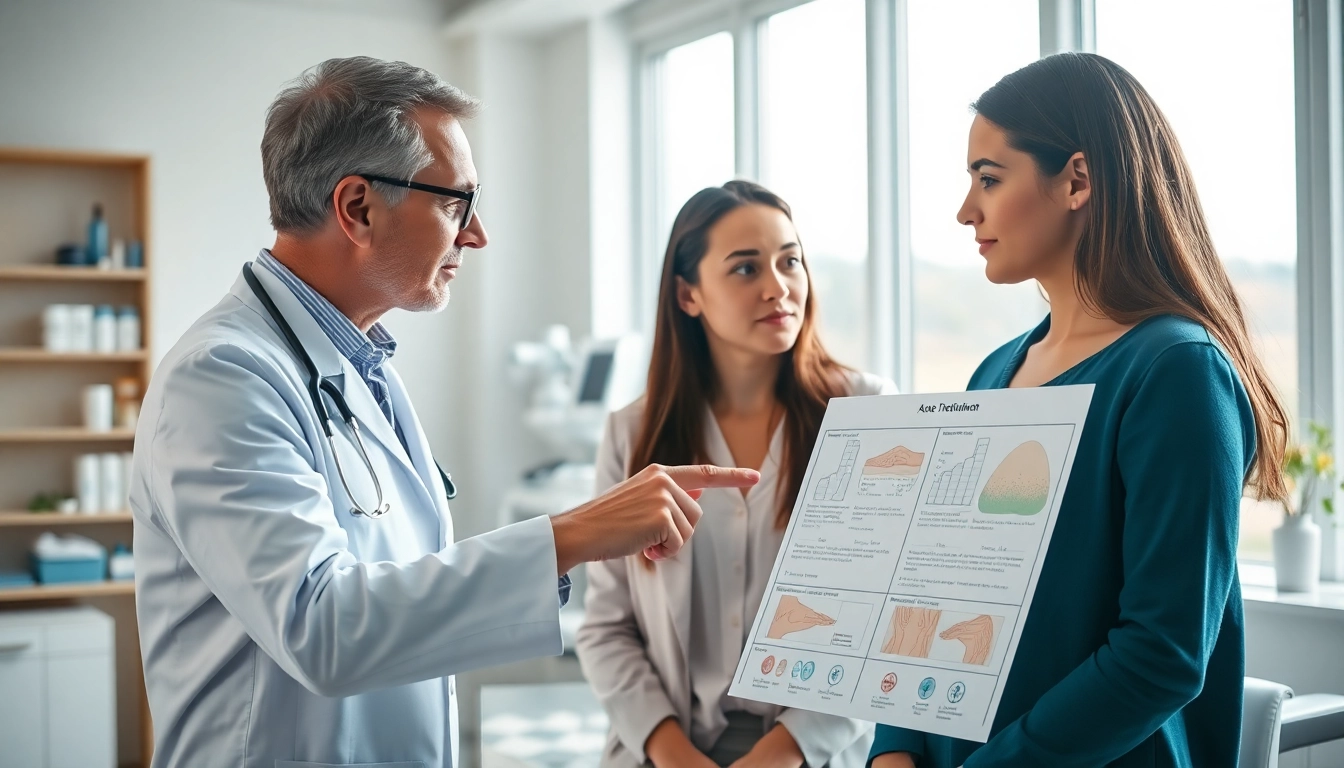 Consultation on Acne Treatment with a dermatologist, highlighting personalized skincare solutions.