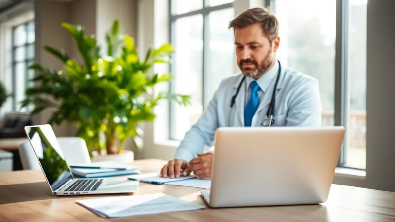 Enhance outreach with a medical director email list featuring a professional workspace.