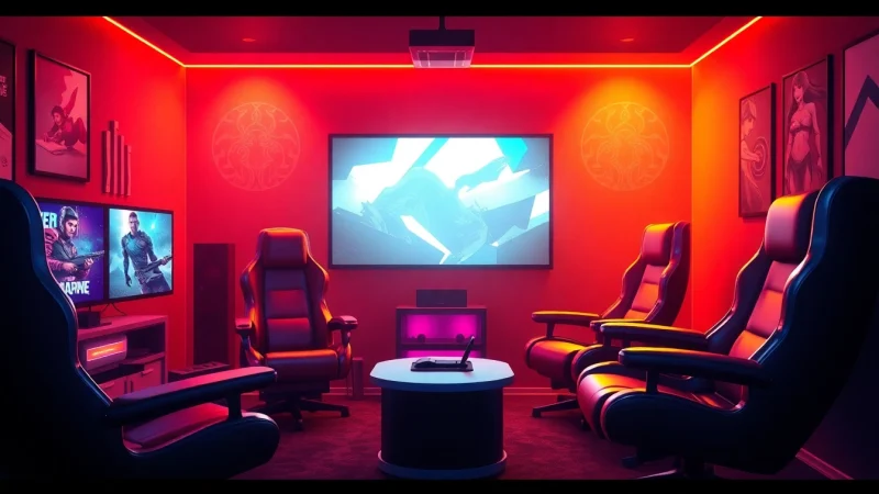 Experience game sex with vibrant gaming setup and cozy room atmosphere for adults.