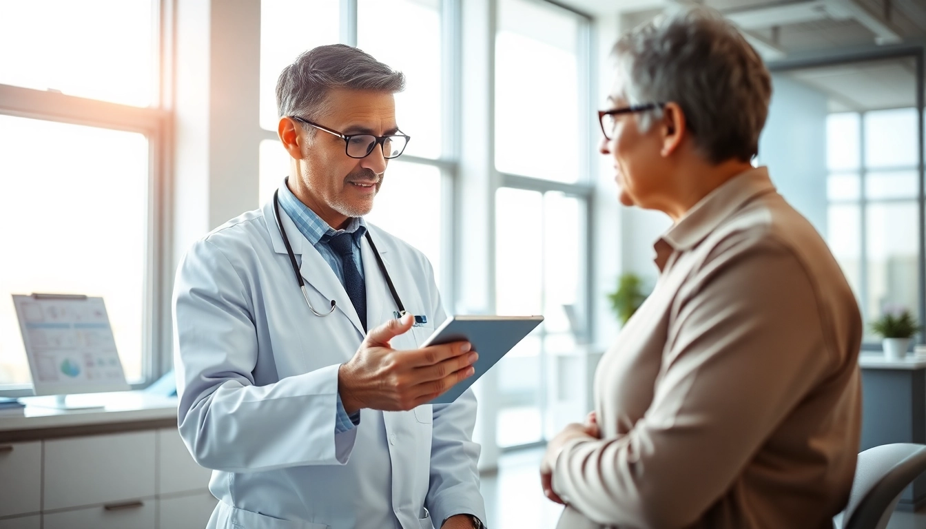 Engaging nephrologist email list showcasing a doctor consulting with a patient, emphasizing professionalism and care.