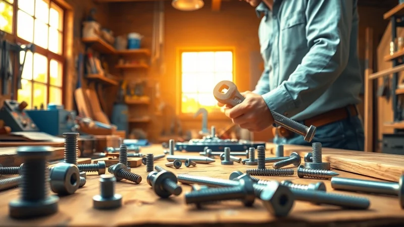 Fasten-Techniken in einer Werkstatt mit verschiedenen Werkzeugen und einem Handwerker.