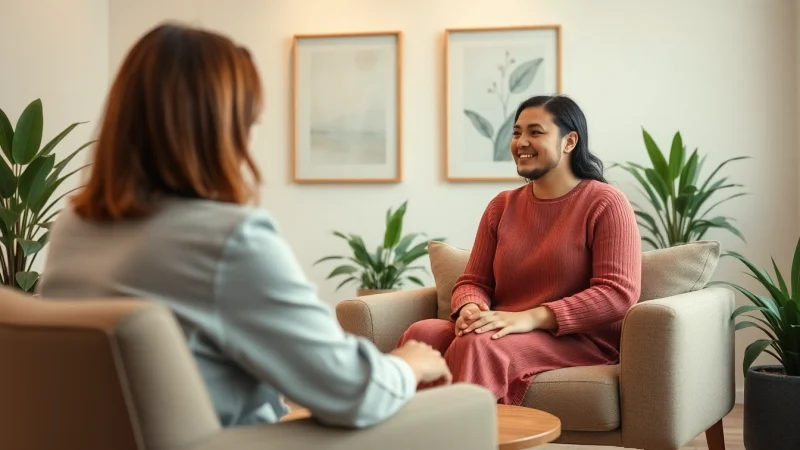 Facilitating couples therapy Austin session in a welcoming office atmosphere.