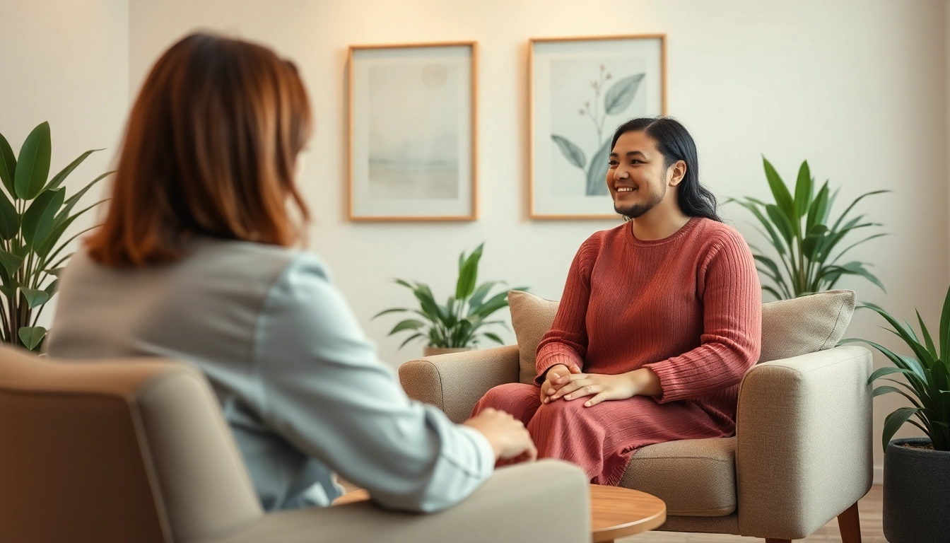 Facilitating couples therapy Austin session in a welcoming office atmosphere.