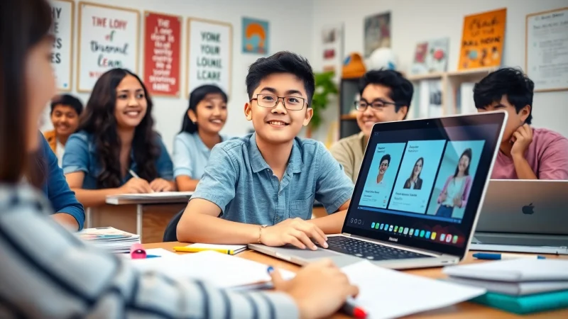 Engaged students attending an online tuition Singapore class, showcasing a positive learning environment.