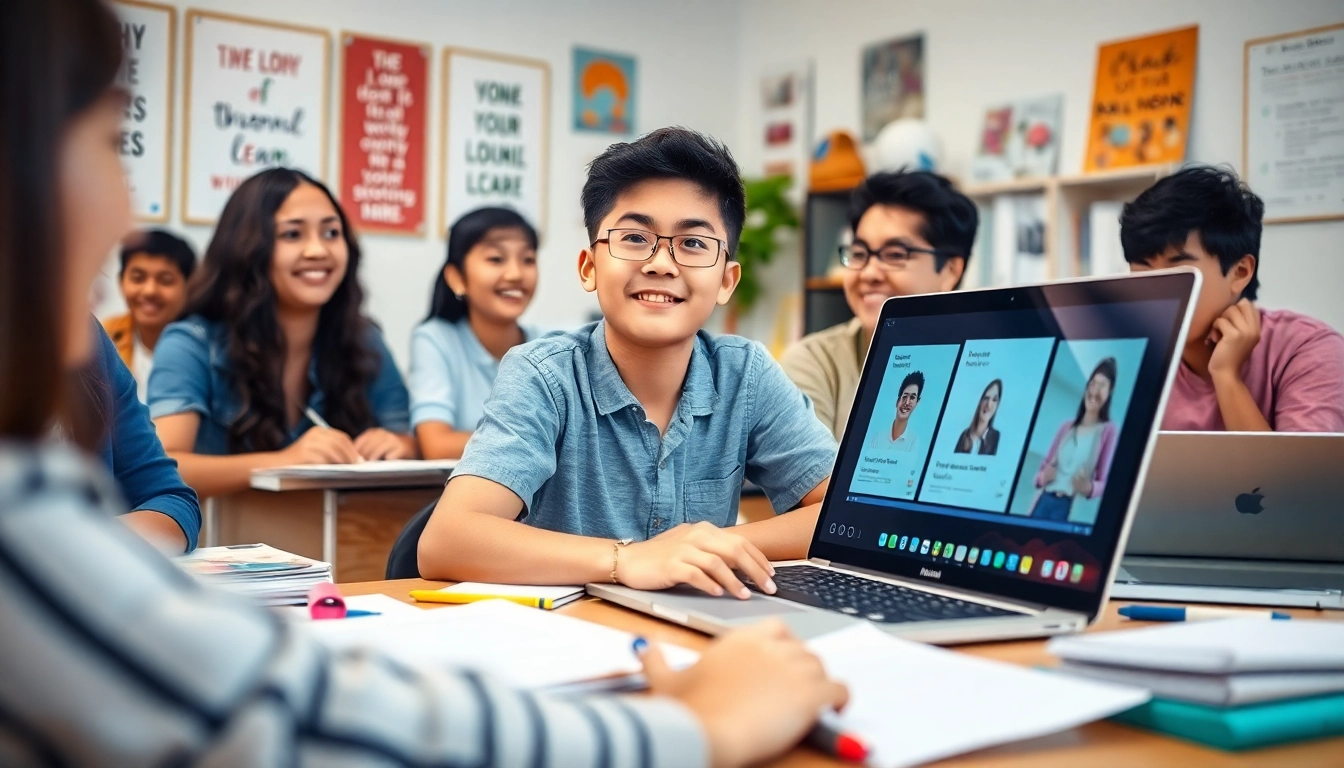 Engaged students attending an online tuition Singapore class, showcasing a positive learning environment.