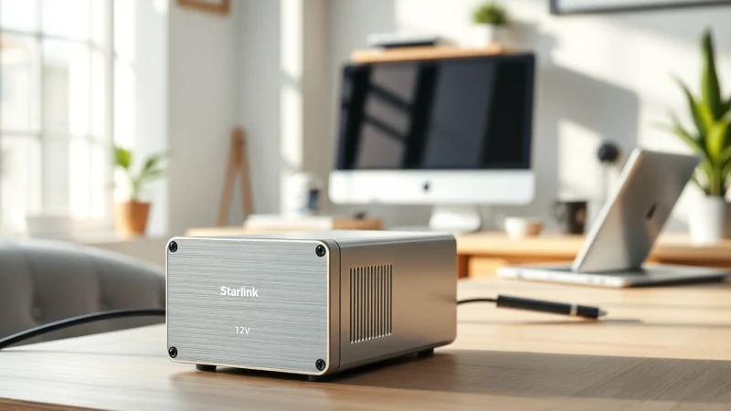 Elevate performance with the starlink mini 12v power supply in a sleek office environment.