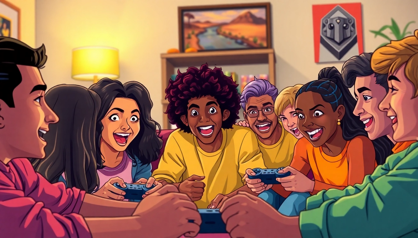 Bermain bolacc game dengan teman-teman di ruang tamu yang nyaman dan ceria.