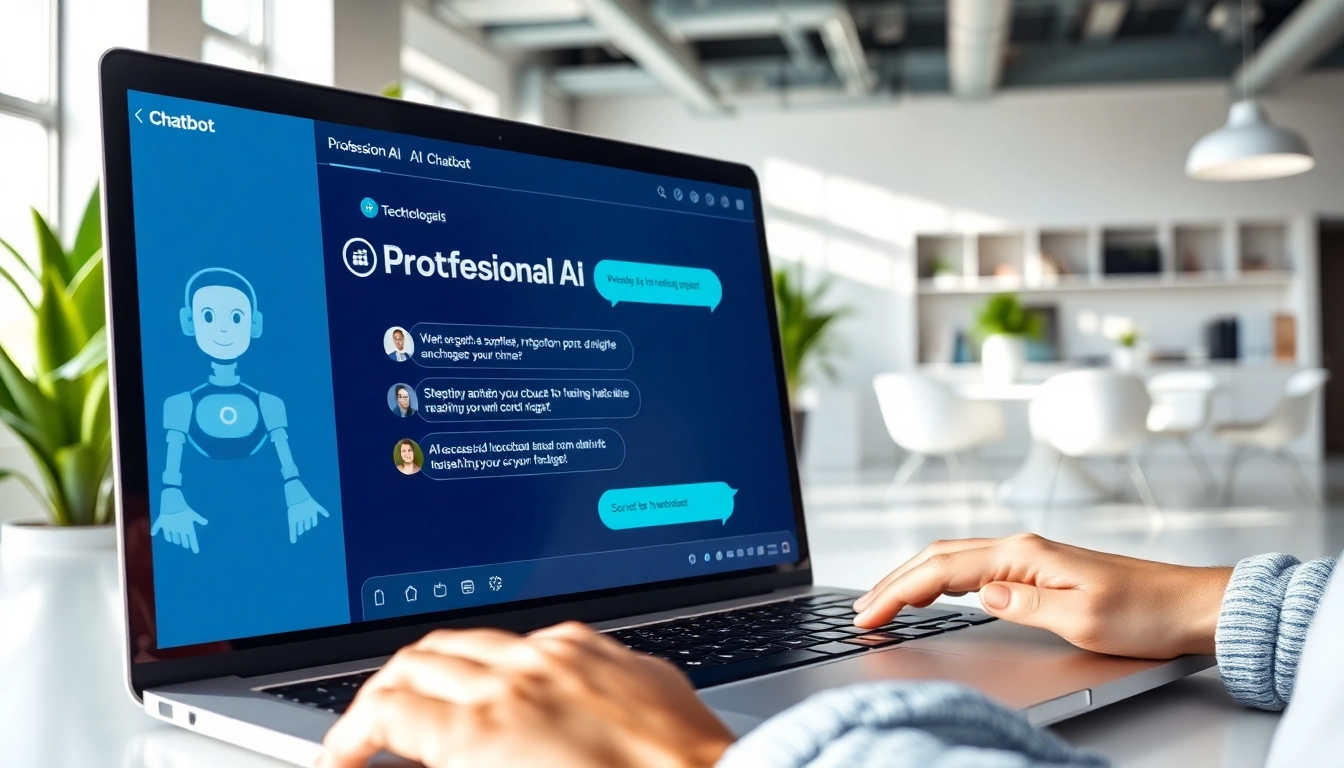 Engaging AI chatbot for website interaction on a modern digital interface.