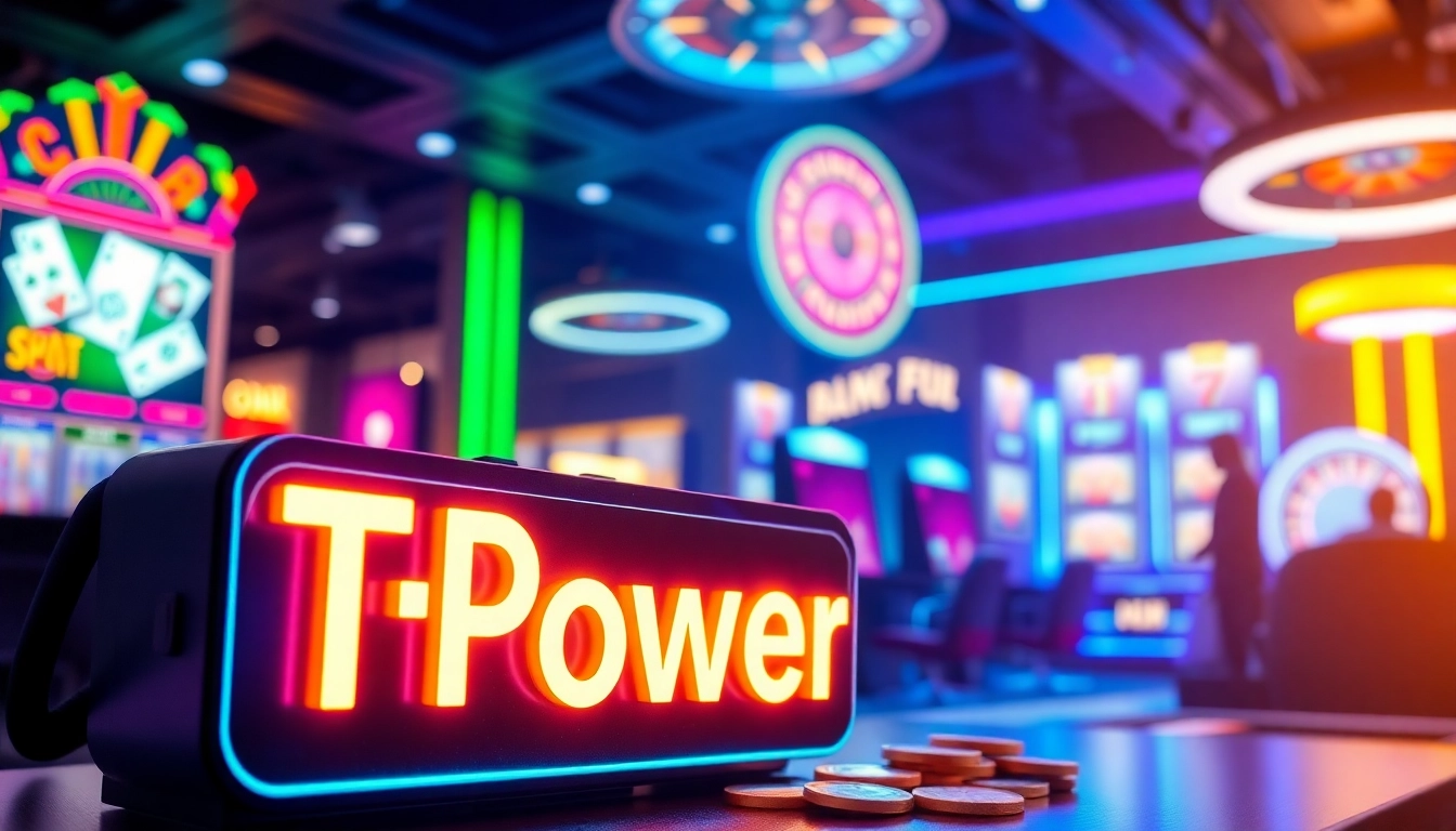 Experience the thrill of TPower casino with vibrant games and a modern digital interface.