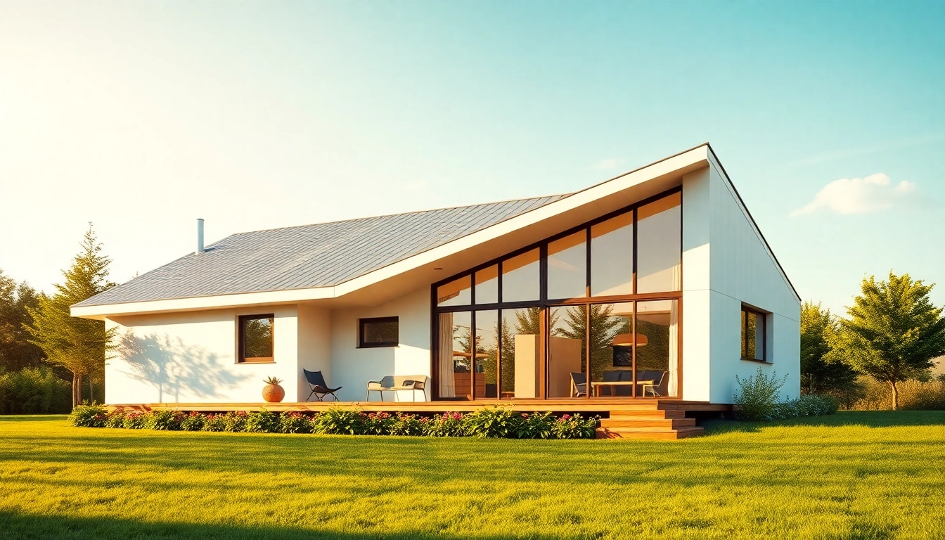 Explore the bright exteriors of a SIP house for sale surrounded by lush greenery.