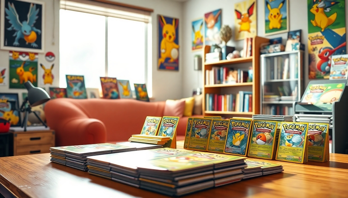 Catch the excitement of Pokémon TCG India with a colorful display of cards and booster packs.