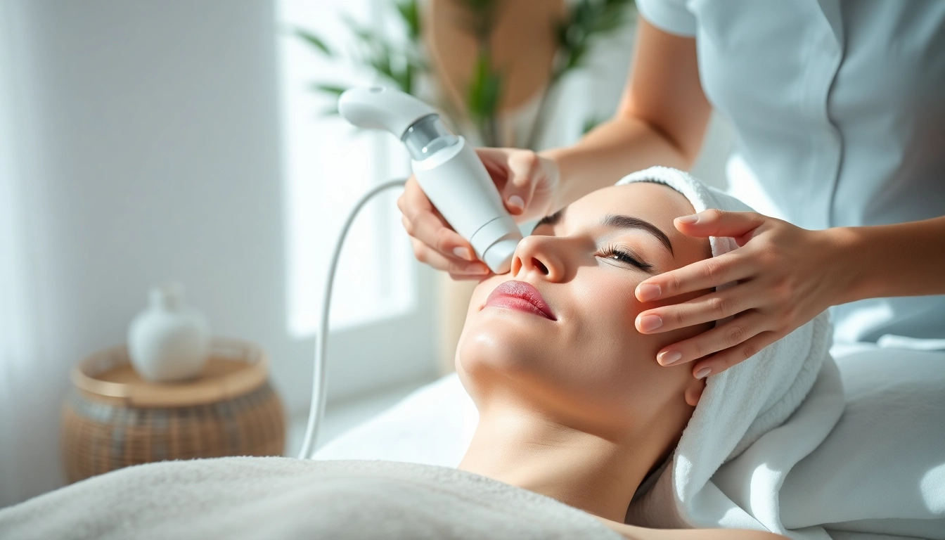 Experience the hydrafacial treatment enhancing radiant skin.