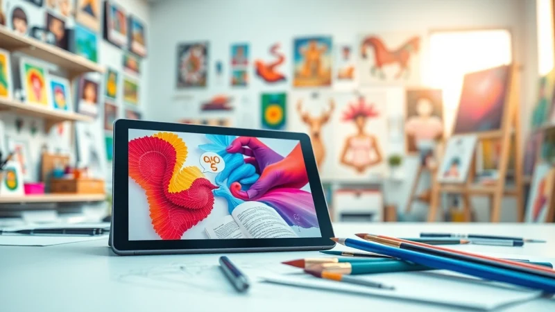 Generate high-quality images with midjourney api in a vibrant digital art studio.
