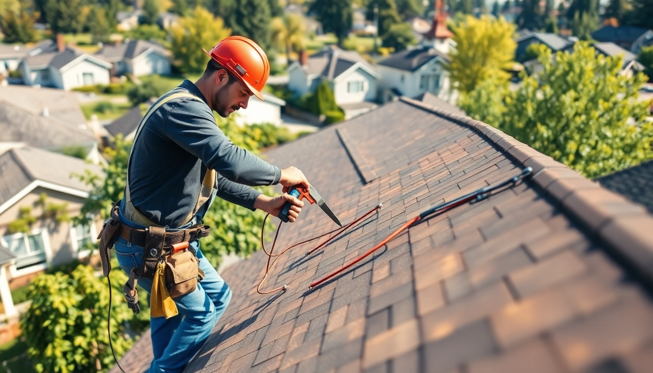 Experienced roofer providing high-quality roof repair services in Vancouver WA neighborhood.