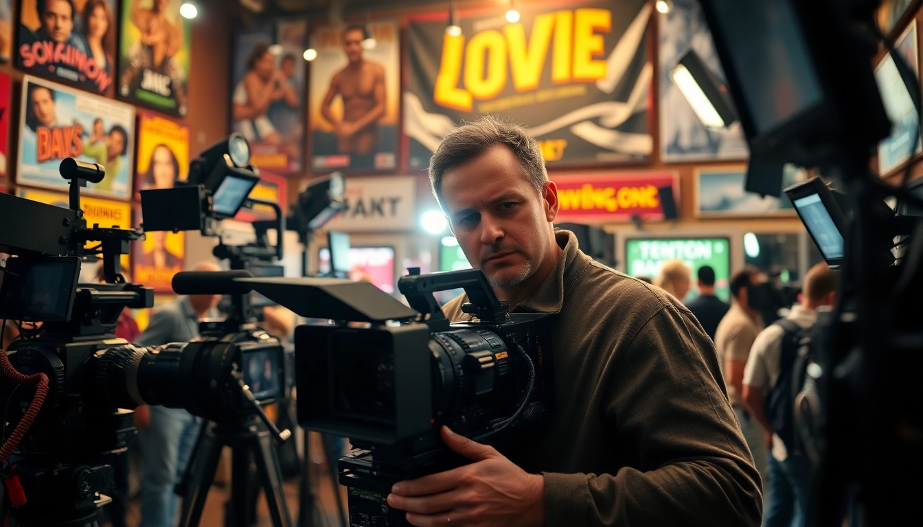Cinematographer Jon Kline capturing scenes creatively with vintage cameras.