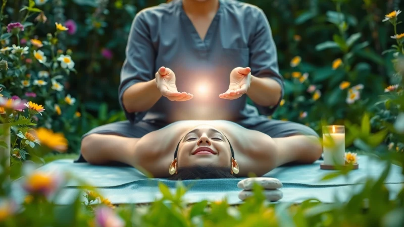 Experience lovehealingexpansion.ca with a healing session in a serene garden.