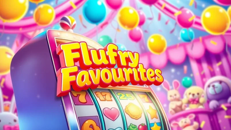 Play Fluffy favourites slot not on gamstop with cheerful characters in a vibrant carnival setting.