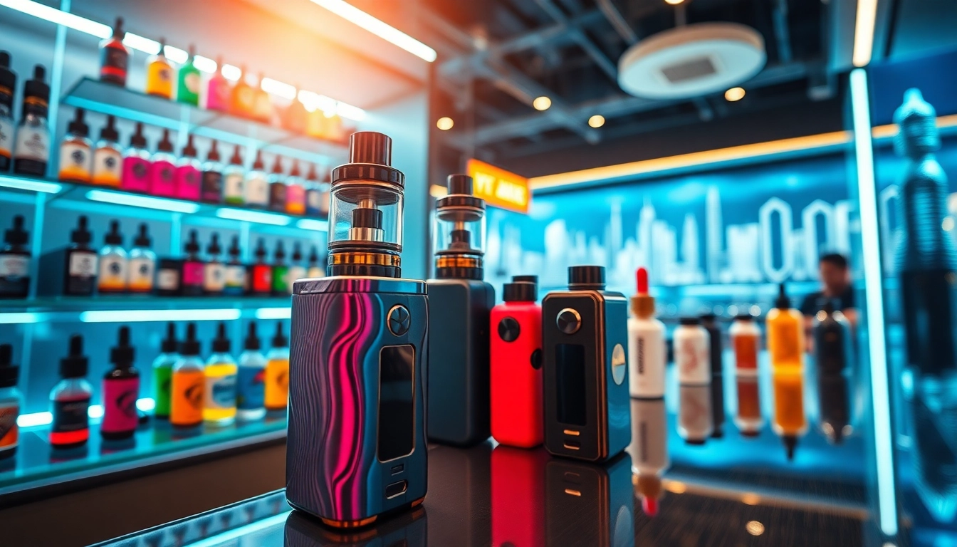 Shop for quality vaping products at Vape Shop Dubai featuring vibrant displays and modern ambiance.