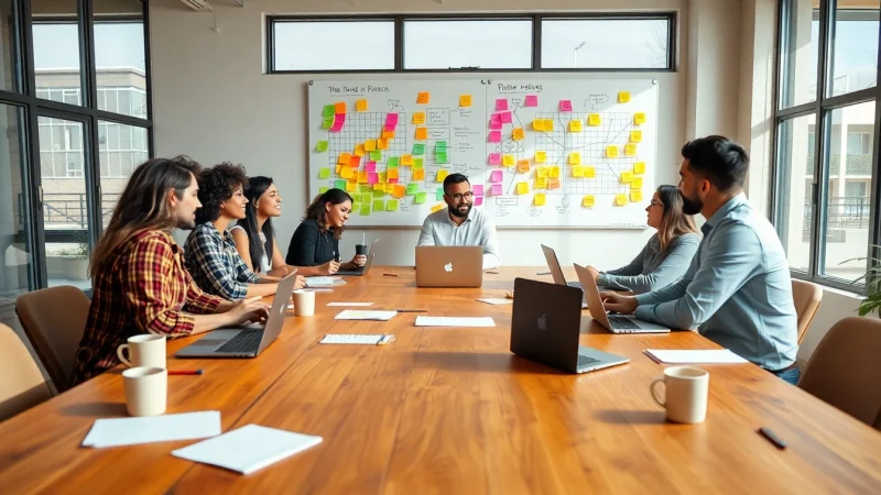 Brainstorming session for launching a successful startup with diverse entrepreneurs.