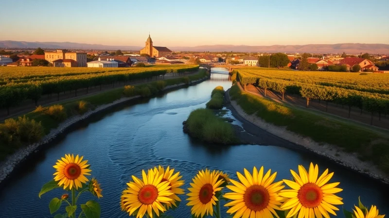 Explore Clarksburg CA with scenic river views and stunning vineyards in this vibrant image.