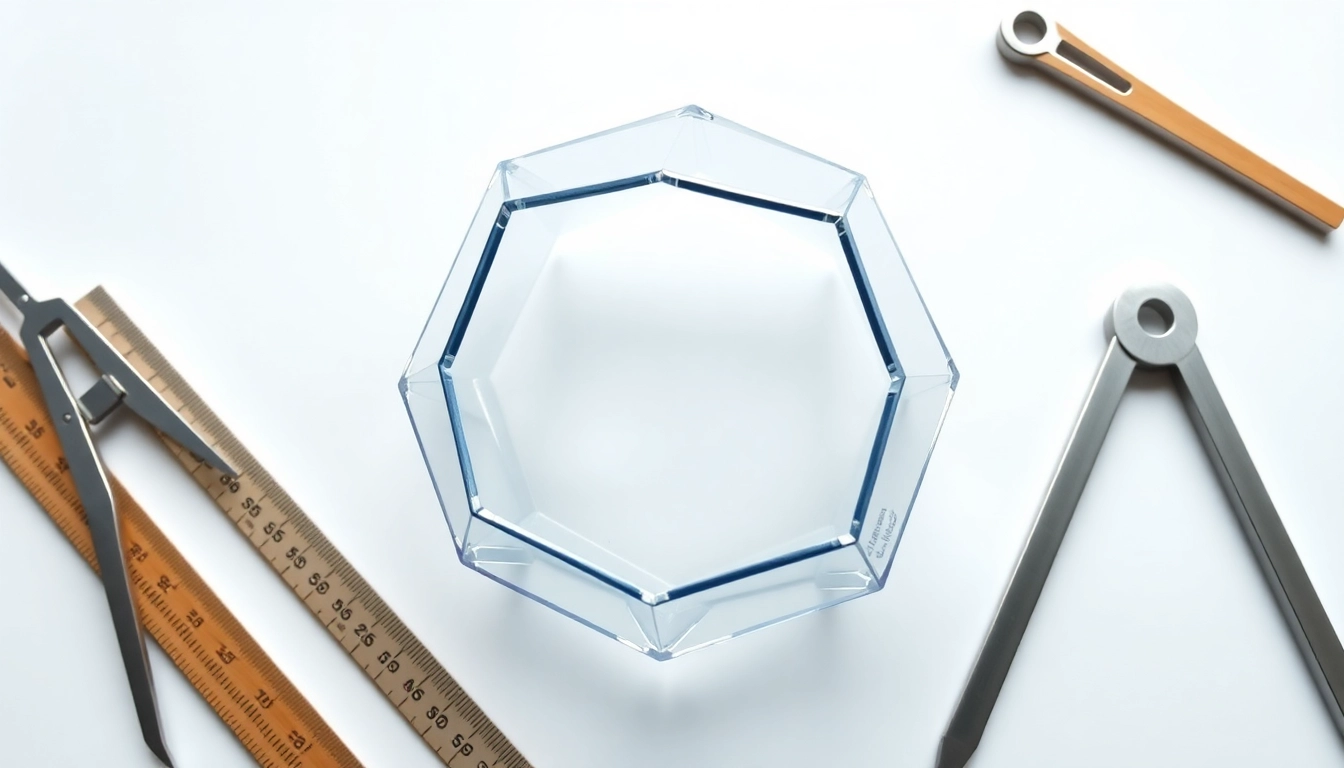 Analyze the intricate cross section of an octahedron, revealing geometric internal structures.