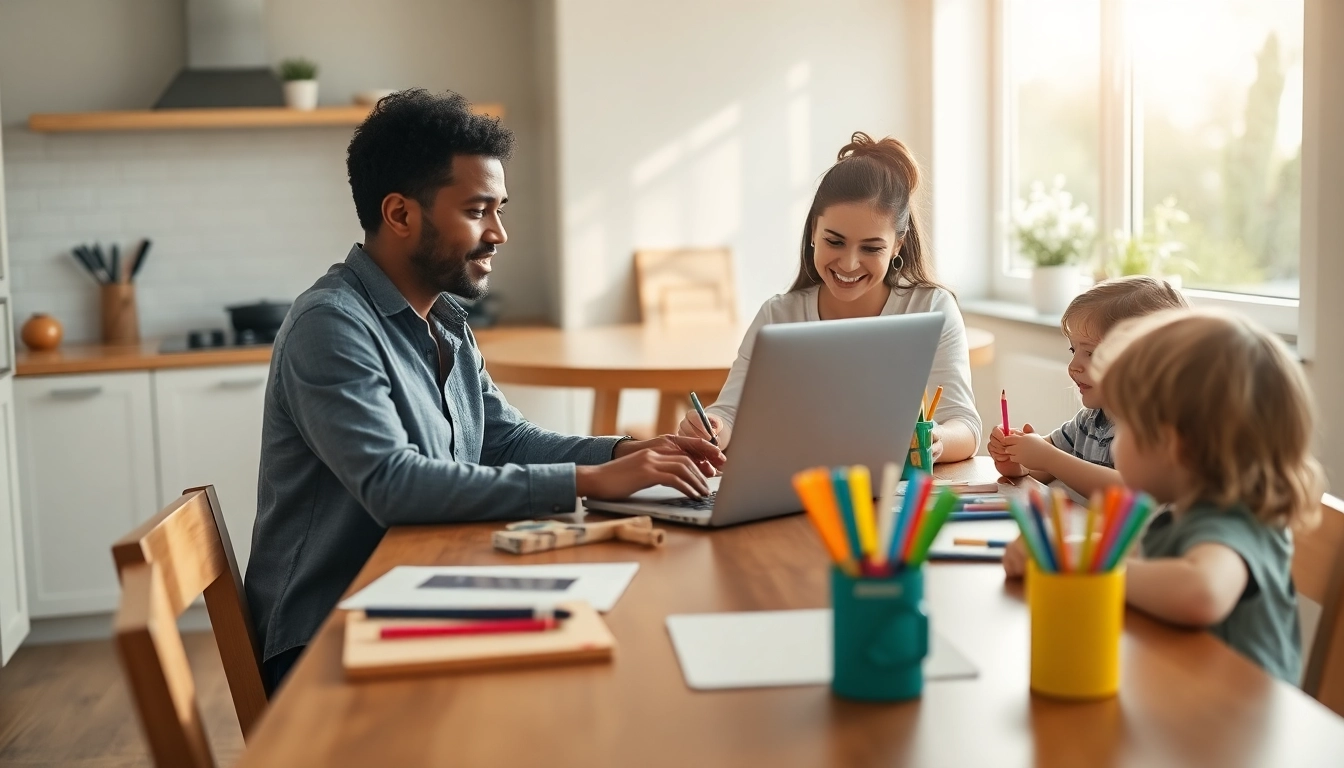 Parent managing side hustles for single parents at a cozy kitchen table.