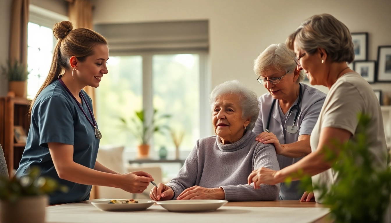 Caregivers providing compassionate in home care austin tx in a warm environment.