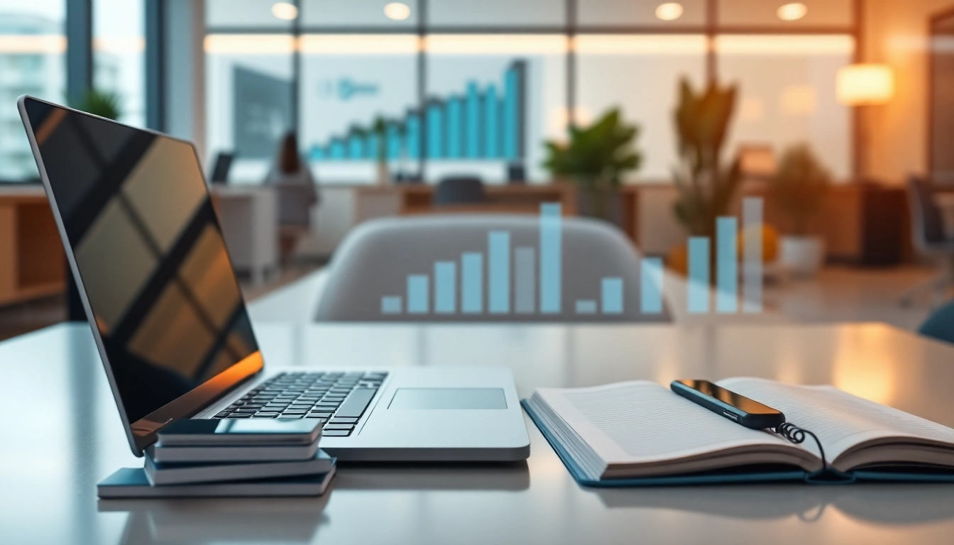 Explore global business directory features in a modern office environment with professional tools.