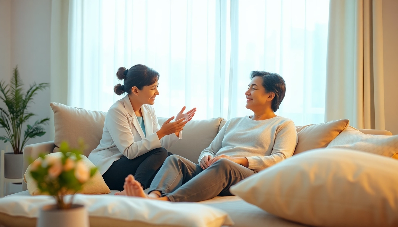 Engage in healing trauma through an empowering therapy session showcasing calm interactions.