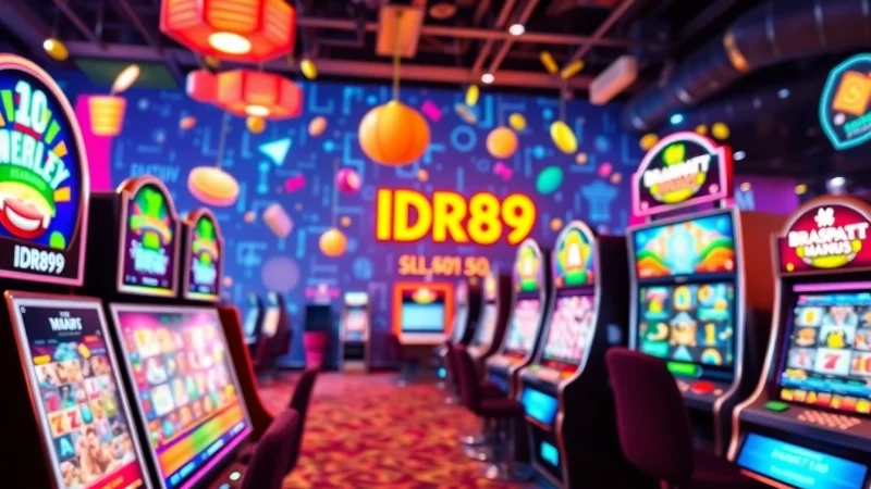 Jelajahi pengalaman bermain slot IDR89 dengan grafis berwarna-warni dan antarmuka yang menarik.
