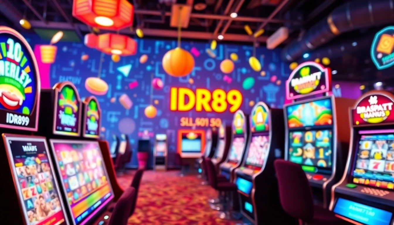 Jelajahi pengalaman bermain slot IDR89 dengan grafis berwarna-warni dan antarmuka yang menarik.
