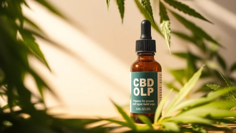 Discover high-quality cbd oil india in a sleek glass bottle surrounded by fresh green hemp leaves.
