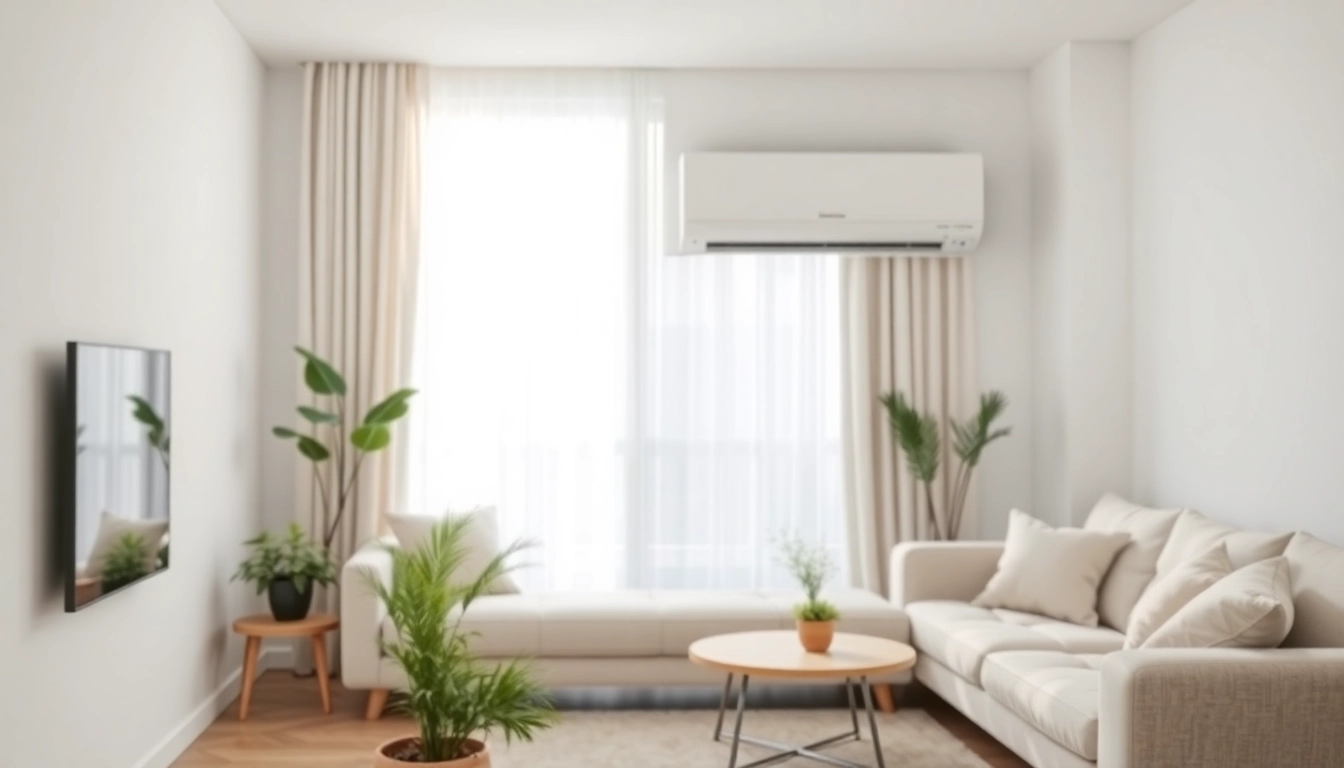 Enhance your comfort with the O General Ac installed in a stylish living room.