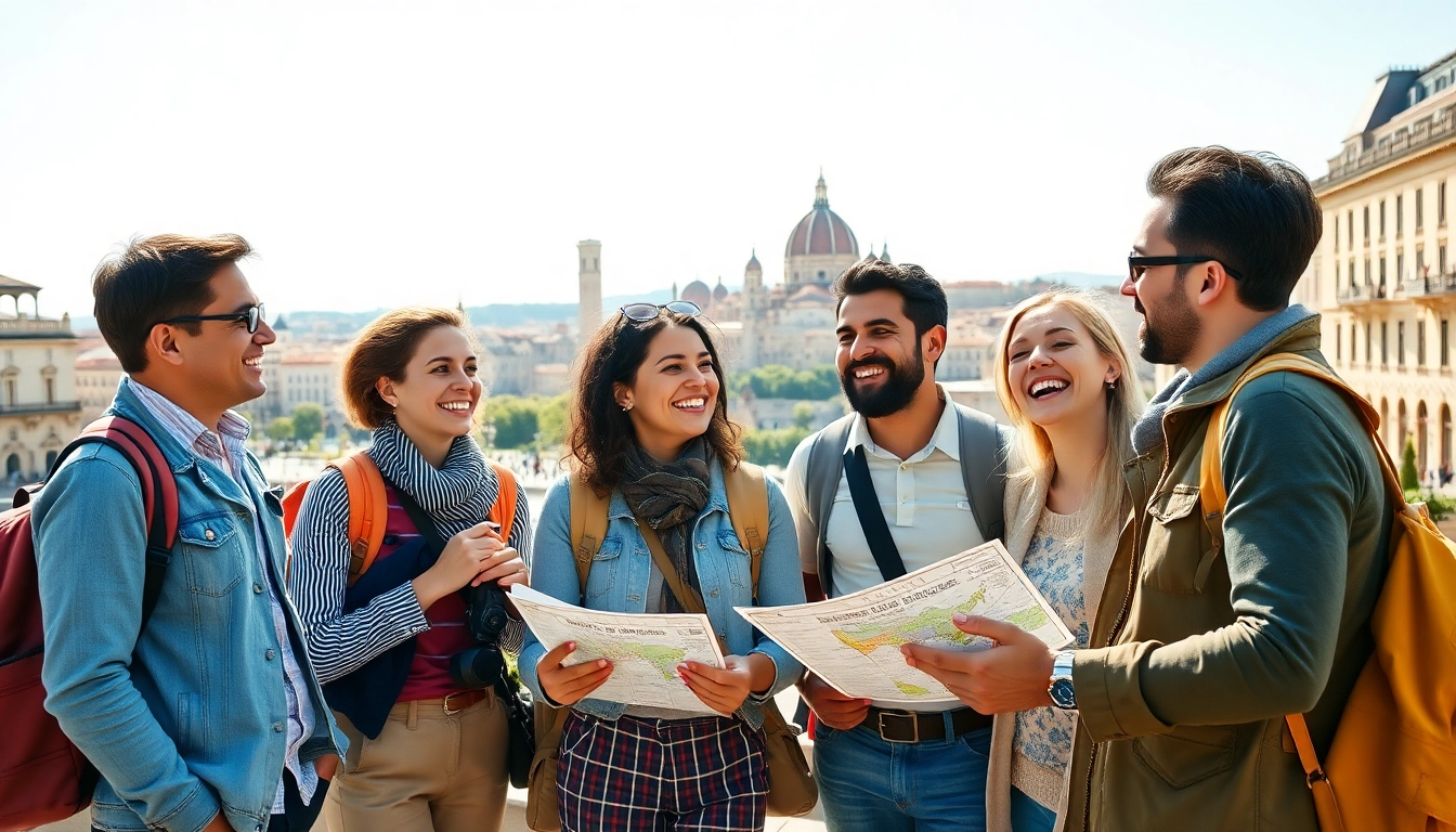 Engaging travelers exploring europe tour packages amidst iconic landmarks, capturing the essence of adventure.