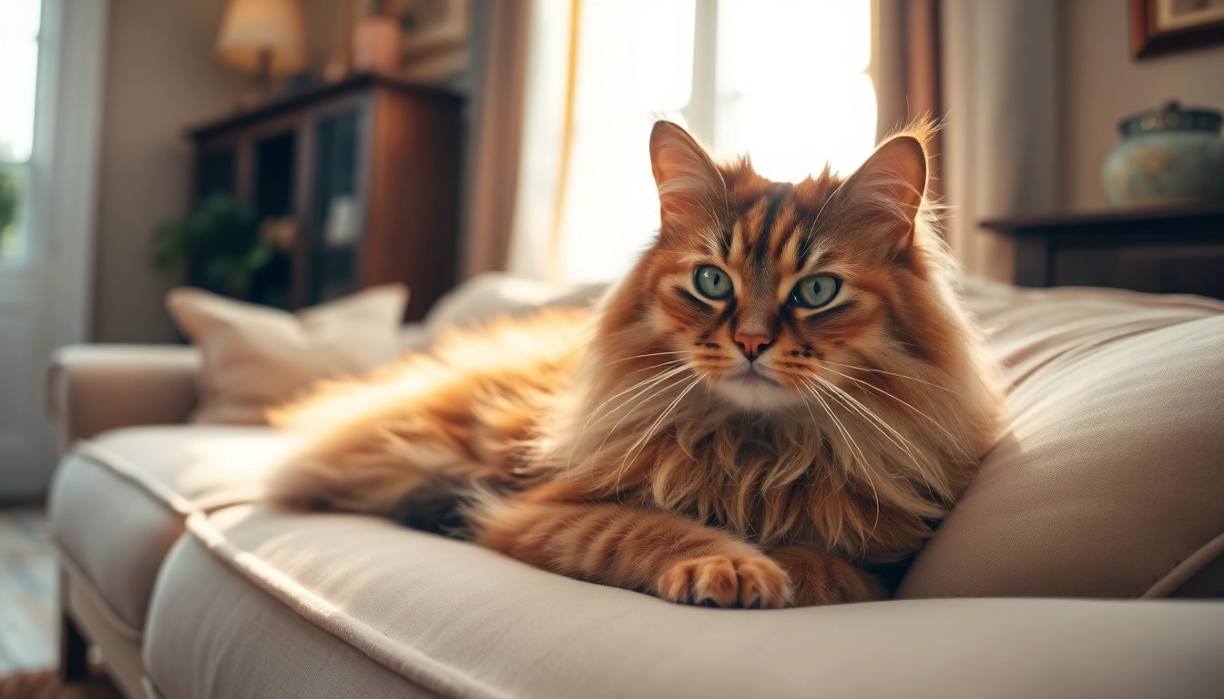 Maine Coon cats for sale near me showcasing a majestic feline in a cozy living room.