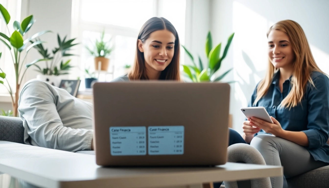 Showcasing cashback comparison tools as young adults engage in online shopping.