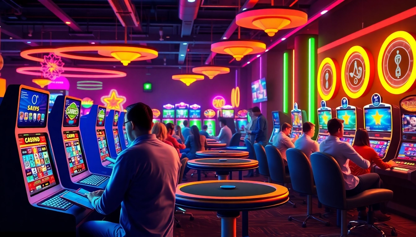 Découvrez le meilleur casino en ligne avec des joueurs s'amusant et des machines colorées