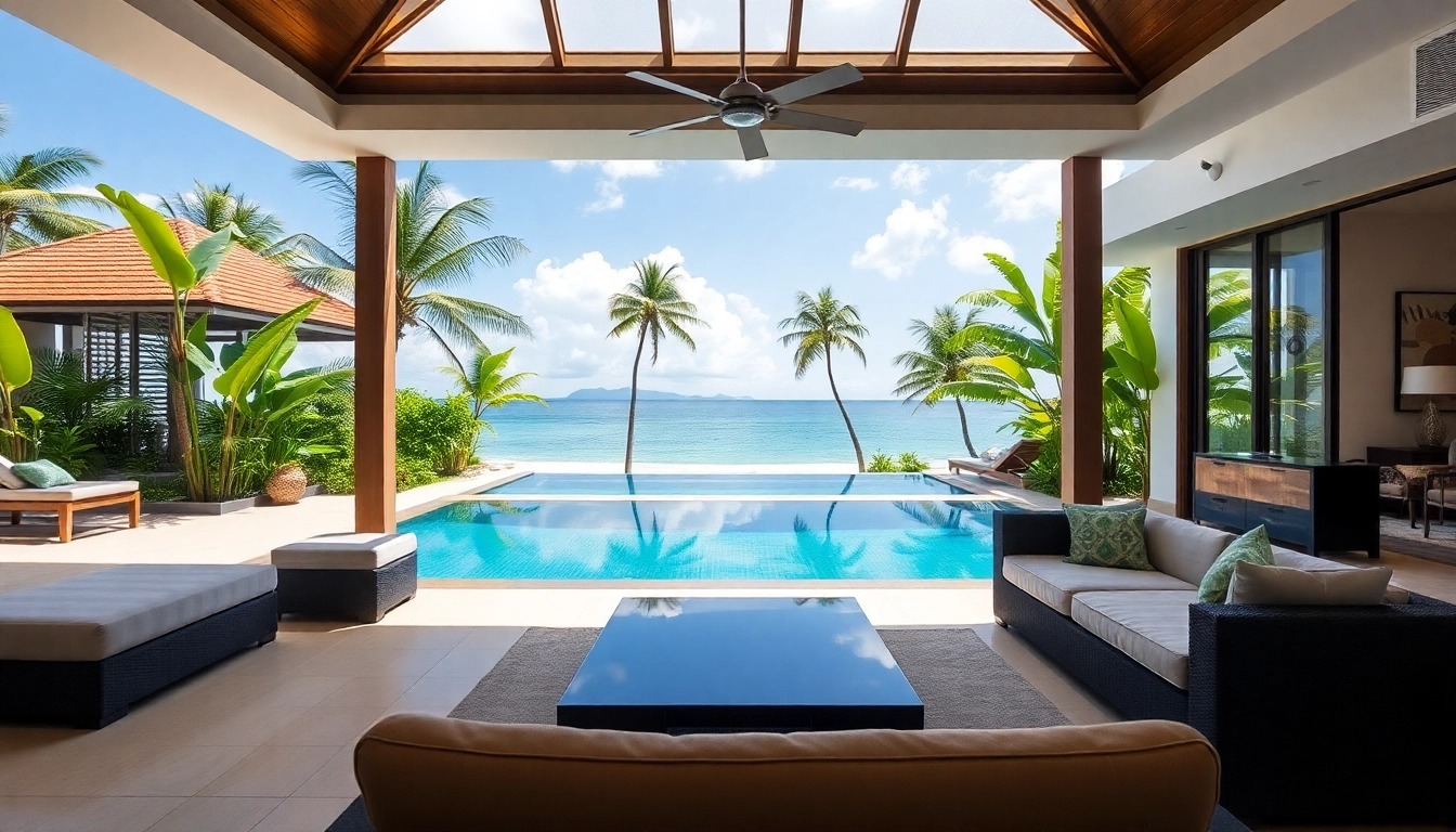 Enhance your investment with expert Phuket property management, showcasing a stunning beachfront villa.