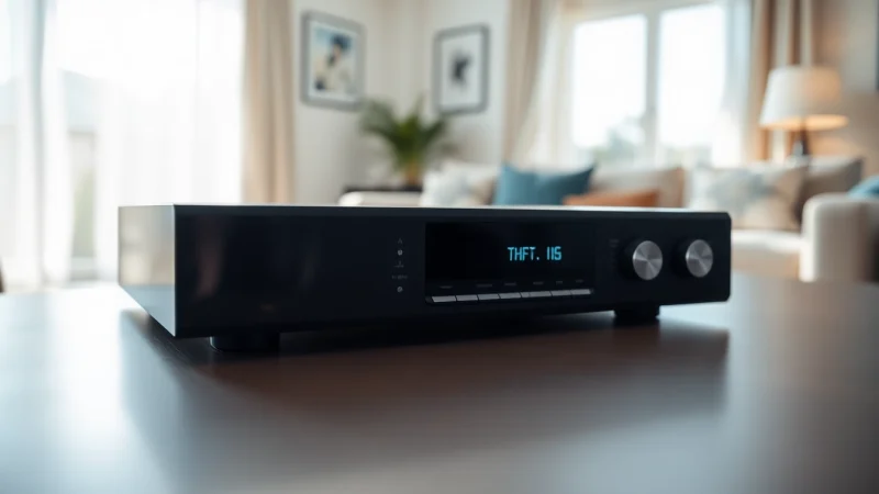 Engaging digital music player design showcased at https://hardwareplayer.com in a cozy setting.