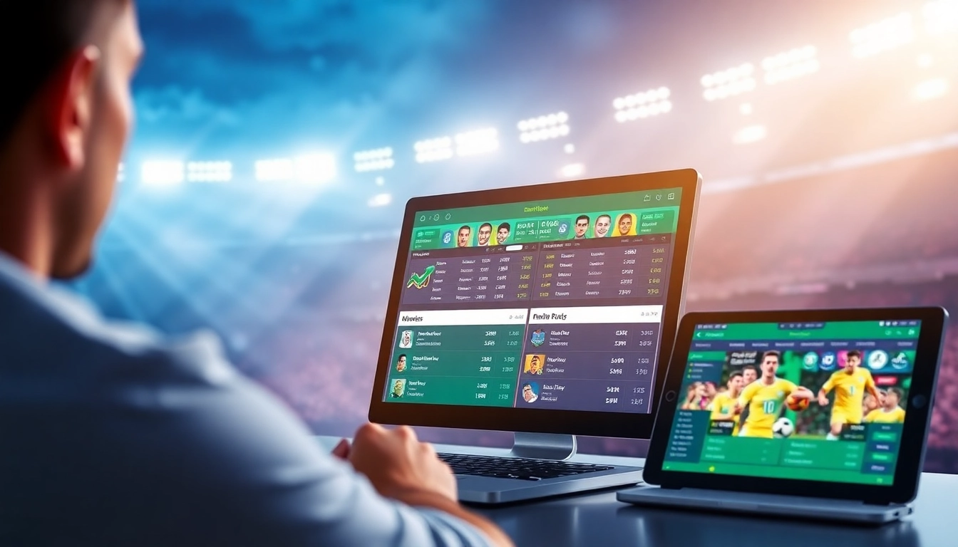 Experience the interactive betting features on OK 9's sports platform with vibrant graphics and user-friendly layout.
