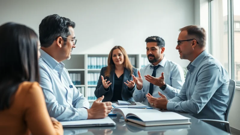 Nhóm chuyên gia tại https://luatbaohiem.edu.vn thảo luận về luật bảo hiểm trong văn phòng hiện đại.