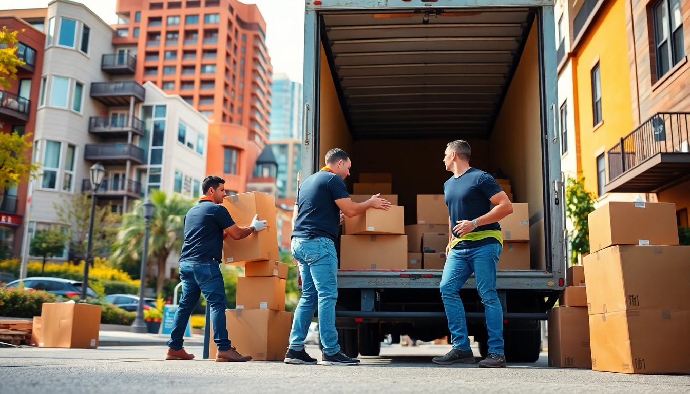 Toronto moving companies providing professional moving services in a busy urban environment.