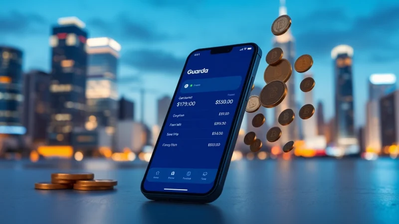 Engaging depiction of the guarda wallet interface showcasing seamless cryptocurrency transactions.