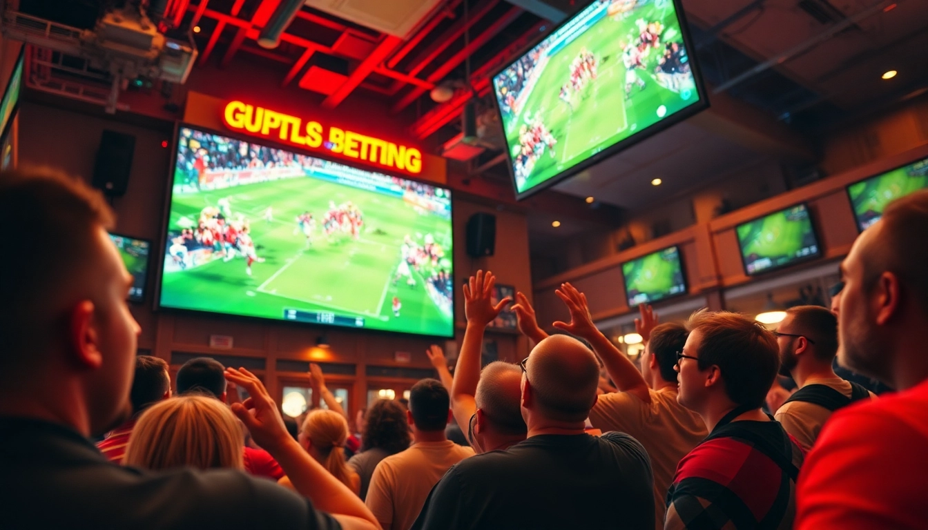 Fans celebrating a major win at the OK 9 sports betting event with vibrant atmosphere and joyful expressions.