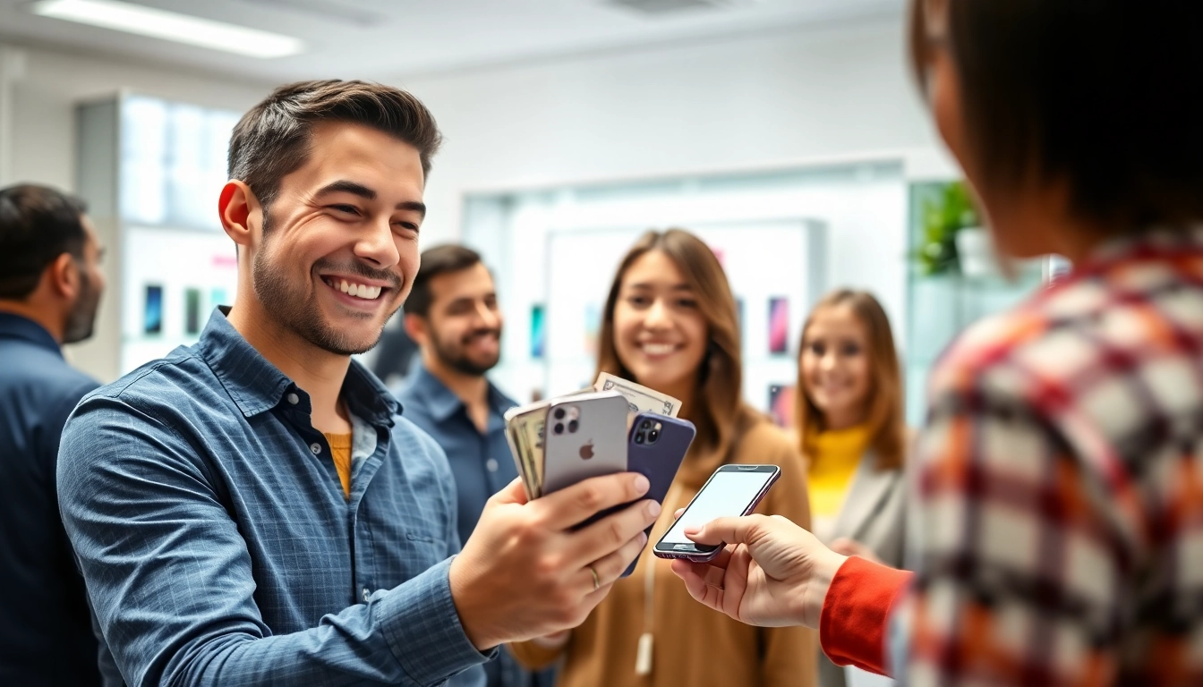 Receive instant cash for phones in a friendly retail environment.