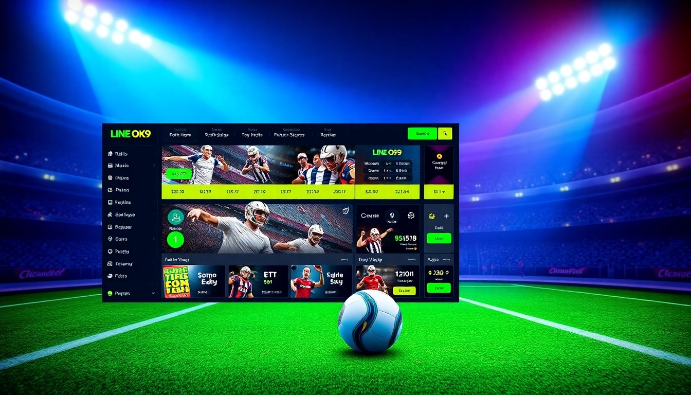 Discover LINK OK9 features through an engaging sports betting interface, emphasizing user interaction and vivid visuals.