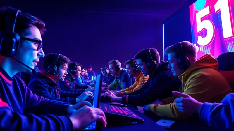 Experience the excitement of 51 game, with players competing in vibrant esports gameplay.