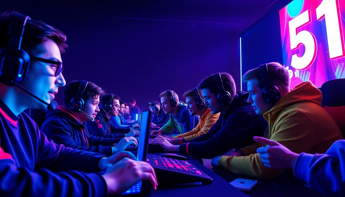 Experience the excitement of 51 game, with players competing in vibrant esports gameplay.