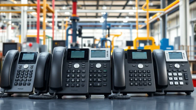 Highlighting Manufacturer of Industrial Telephone and Communication System Solutions within a modern manufacturing environment.