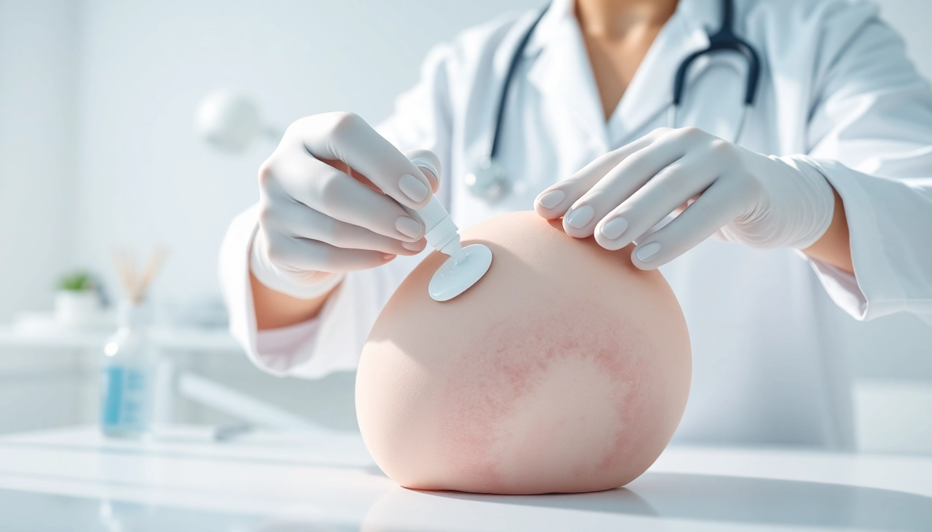 Best genital warts treatment showcased in a professional healthcare environment with a doctor applying medication.